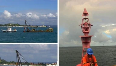 Instalação de Boias Padrão Marinha