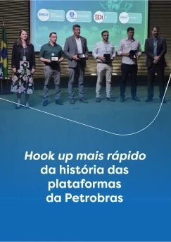 Ancoragem em tempo recorde da plataforma P-79 é celebrada pela Petrobras